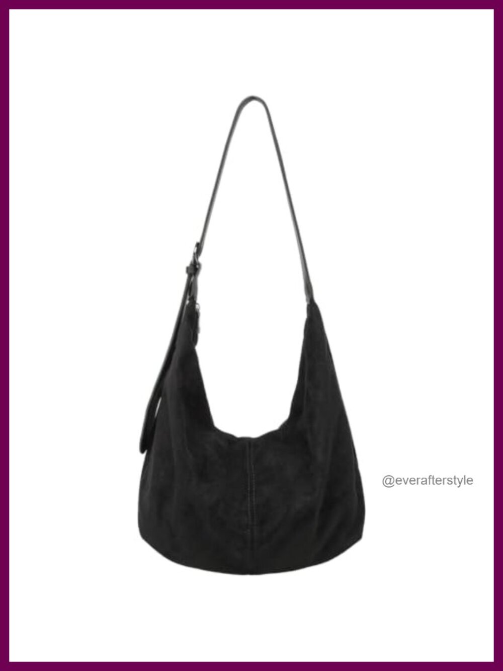 Slouchy Faux Suede Hobo Bag Adjustable Strap Crossbody Tote Purse